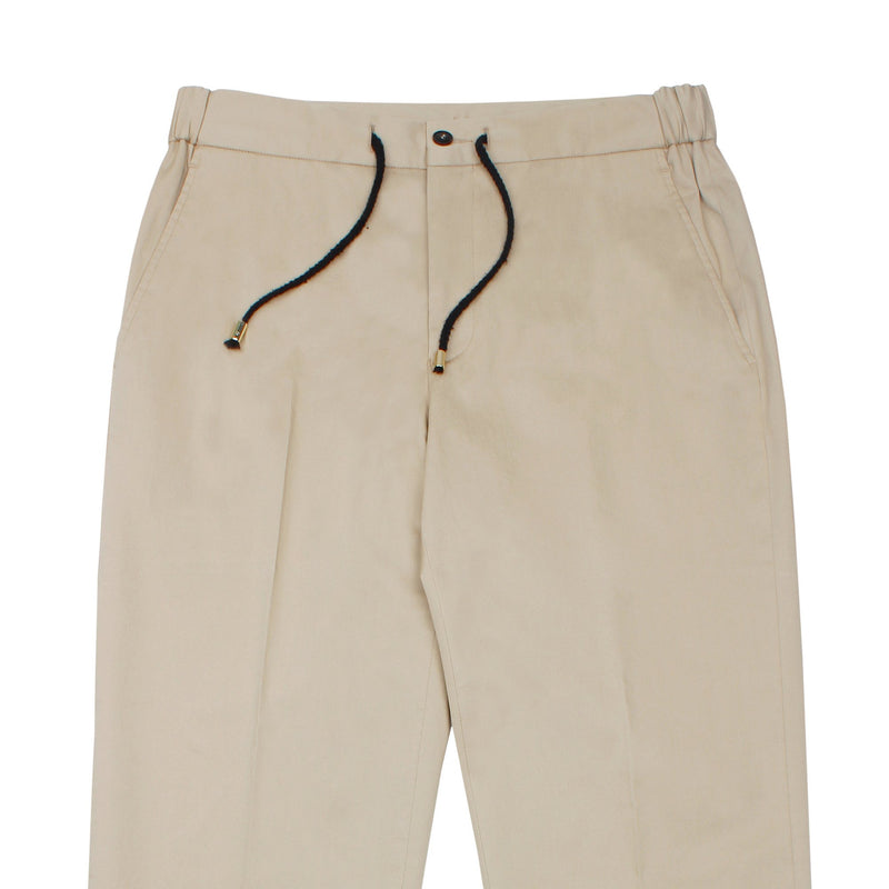 Khaki Tailored Drawstring Chino