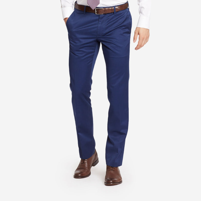 Navy Blue Tailored Chinos