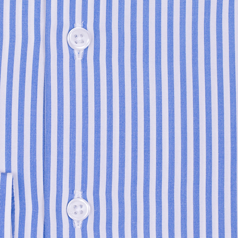 Bespoke - Blue & White Medium Striped Shirt