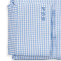Bespoke - Light Blue Mini Checked Tailored Shirt