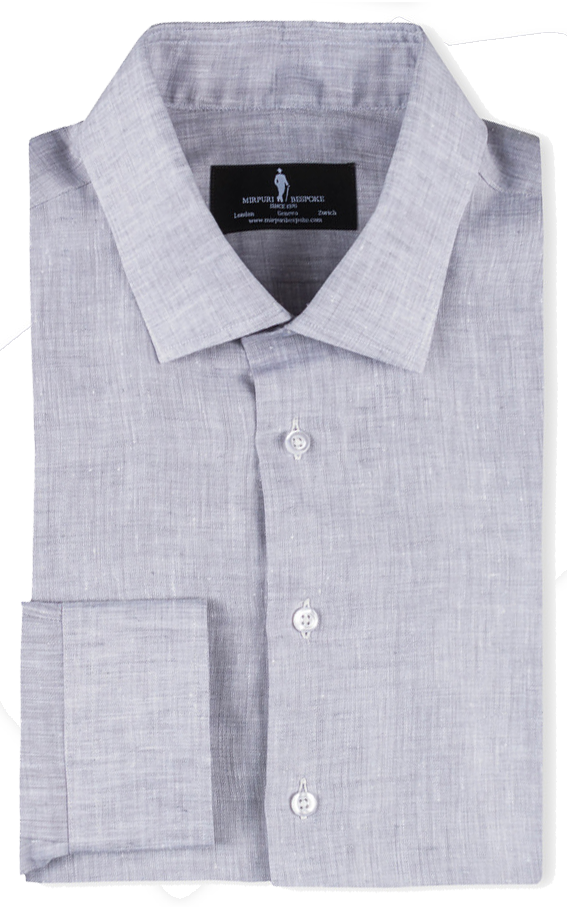 Bespoke - Grey Linen Shirt